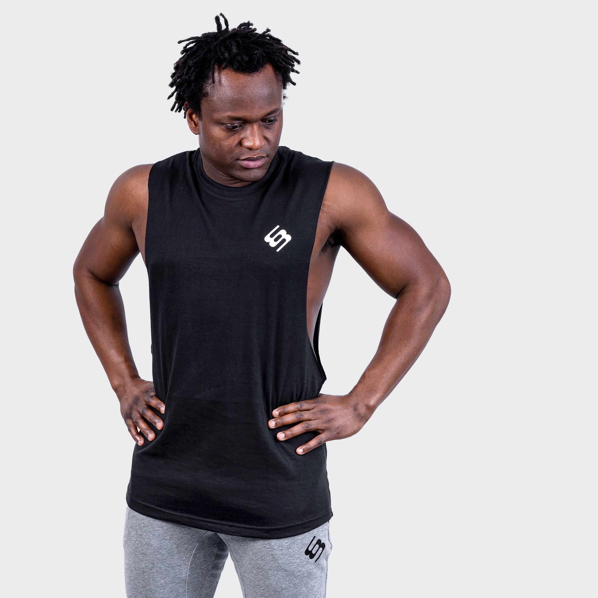 Black Drop Arm Tank