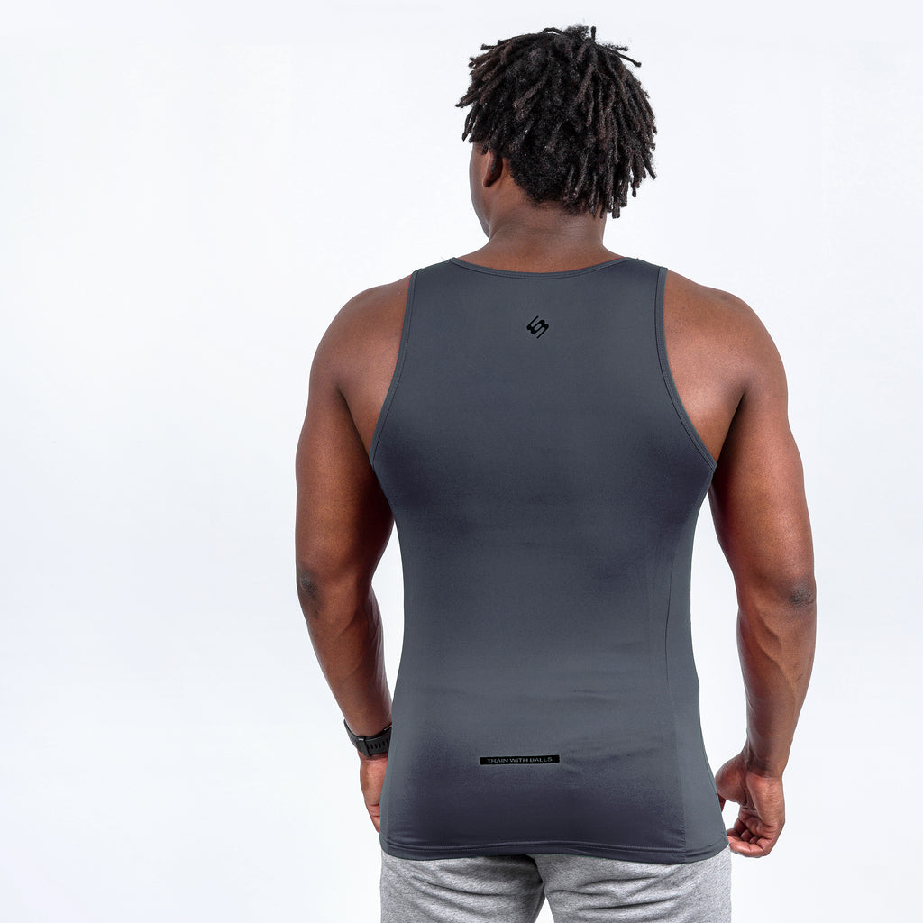 Charcoal Grey Men's Gym Vest | Betty Swollox – BettySwollox